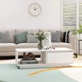 vidaXL Konferenčný stolík biely 110x50x33,5 cm borovicový masív