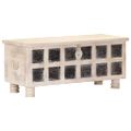 vidaXL Úložný box biely 110x40x45 cm masívne akáciové drevo