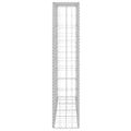 vidaXL Gabiónová stena s krytmi, pozinkovaná oceľ 80x20x100 cm