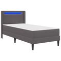 vidaXL Rám postele s matracom Sivá 80 x 200 cm Umelá koža