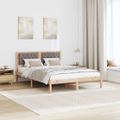 vidaXL Rám postele Sivohnedá 150 x 200 cm Masívne borovicové drevo