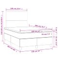 vidaXL Boxspring posteľ s matracom krémový 120x200 cm látka