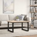 vidaXL Konferenčný stolík v tvare O 80x80x45,5 cm borovica a oceľ