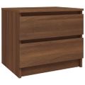 vidaXL Nočný stolík hnedý dub 50x39x43,5 cm spracované drevo