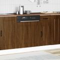 vidaXL Panel umývačky riadu Kalmar hnedý dub 60x1,5x57 cm kompozitné drevo