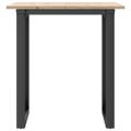 vidaXL Jedálenský stolík v tvare O 60x60x75 cm borovica a oceľ