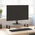 vidaXL Stojan na monitor čierny 60x20x8 cm tvrdené sklo a kov