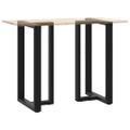 vidaXL Nohy barového stola v tvare T, 2 ks, čierne, 60x35x(100-101) cm, oceľové