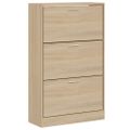 vidaXL Botník dymový dub 63x24x103 cm spracované drevo