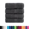 vidaXL Prémiové umývacie utierky SOLUND 4 ks antracitové 30x30 cm 600 g/m²