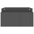 vidaXL Stojan na monitor sivý 100x27,5x15 cm masívna borovica