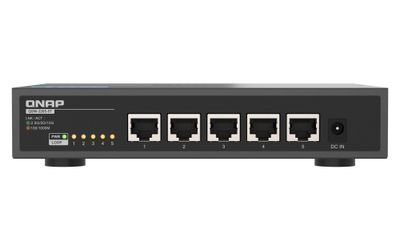 QNAP switch QSW-3205-5T (5x 10GbE port, pasiv. chladenie, podpora 100M/1G/2,5G/5G a 10G)