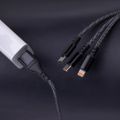 Maxlife ALLin1 kábel USB + USB-C - Lightning + 2x USB-C 1,0 m 66W čierny