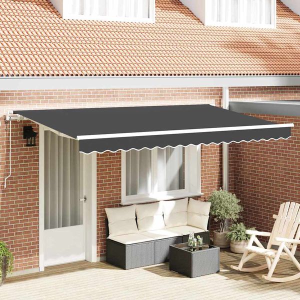 vidaXL Zatemniteľná markíza Antracit 400 x 200 cm látka
