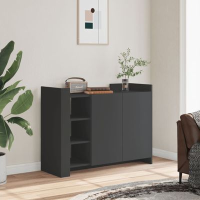 vidaXL Komoda čierna 100x35x75 cm kompozitné drevo