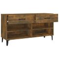 vidaXL Botník dymový dub 102x35x55 cm spracované drevo