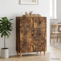 vidaXL Servírovacia skriňa so zásuvkou Dymový dub 66 x 34,5 x 90 cm