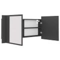 vidaXL LED kúpeľňová zrkadlová skrinka sivá 100x12x45 cm akryl