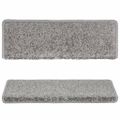 vidaXL Schodové rohože 10 ks 65x21x4 cm sivé s obdĺžnikovým okrajom