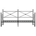 vidaXL Váľanda s kolíkom bez matraca Čierna 80x200 cm Oceľ