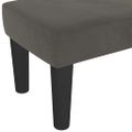 vidaXL Lavička tmavosivá 100x30x30 cm zamat