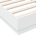 vidaXL Posteľný rám s LED svetlami biely 75x190 cm