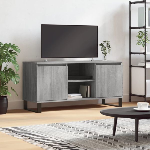 vidaXL TV skrinka sivý dub sonoma 104x35x50 cm kompozitné drevo