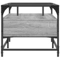 vidaXL Konferenčný stolík sklenená doska sivý sonoma 98,5x50x45cm oceľ