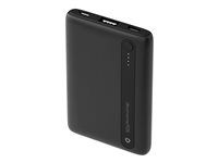 dbramante1928 re-charge - Power banka - 5000 mAh - 2 výstupné konektory (USB-C, USB) - na kábli: USB-C - čierna