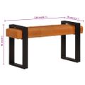 vidaXL Lavička čierno-hnedá 110 cm pravá kozia koža
