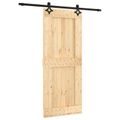 vidaXL Posuvné dvere 85 x 210 cm Masívne borovicové drevo (neupravené)