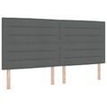 vidaXL Ottoman posteľ s matracom a LED Tmavosivá 200 x 200 cm Látka