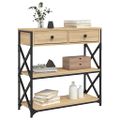 vidaXL Konzolový stolík dub sonoma 75x28x75 cm kompozitné drevo