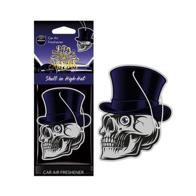 Osviežovače vzduchu AROMA CAR MUERTOS Skull in Hat Black Oud