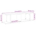vidaXL Nástenné police 2 ks staré drevo 75x18x20 cm kompozitné drevo