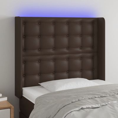 VidaXL Čelo postele hnedé 103x16x118/128 cm umelá koža