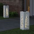 vidaXL Solárne LED svetlo na chodník 2 ks Teplá biela 18 x 18 x 50 cm