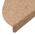 vidaXL Nášľapy na schody samolepiace 30 ks béžové 56x17x3 cm