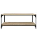 vidaXL TV skrinka dub sonoma 100x33x41 cm spracované drevo a oceľ