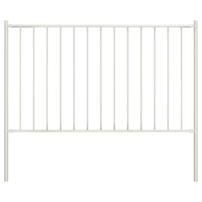 vidaXL Plotový panel Woerden so stĺpikmi oceľový 1,7x1,25 m biely