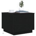 vidaXL Konferenčný stolík s LED svetlami, čierny dub 50x50x40 cm
