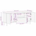 vidaXL TV skrinka Hnedá 105 x 33,5 x 46 cm Masívne mango drevo