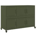 vidaXL Komoda olivovozelená 100,5x39x72 cm oceľ