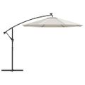 vidaXL Náhradná látka pre záhradný slnečník pieskovo biela 350 cm