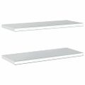 vidaXL Nástenné police 2 ks 75x30 cm strieborné nehrdzavejúca oceľ