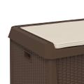 vidaXL Záhradný úložný box s podsedákom hnedý 125 l PP