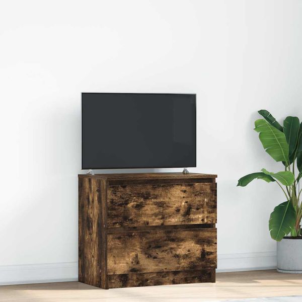 vidaXL TV skrinka Dub dymový 60x35x54 cm Konštrukčné drevo
