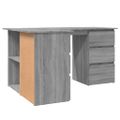 vidaXL Rohový stôl sivý dub sonoma 145x100x76 cm spracované drevo