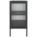 vidaXL Komoda čierna 70x35x70 cm sklo a oceľ