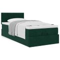vidaXL Osmanský rám postele s matracom tmavozelená 90x190 cm zamat